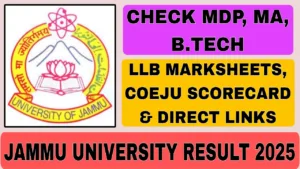 Jammu University Result 2025